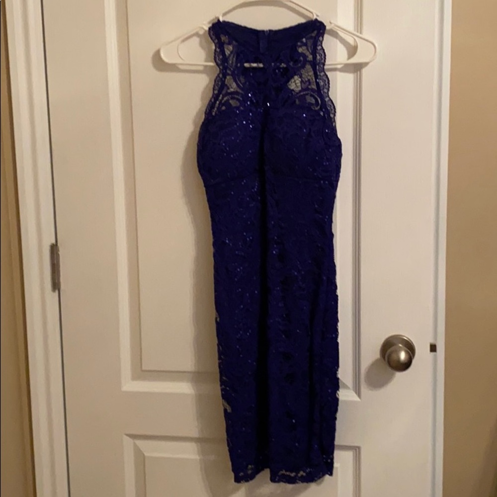 Blue/purple dress!